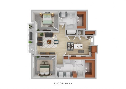 a floor plan of a home with a bedroom and living room